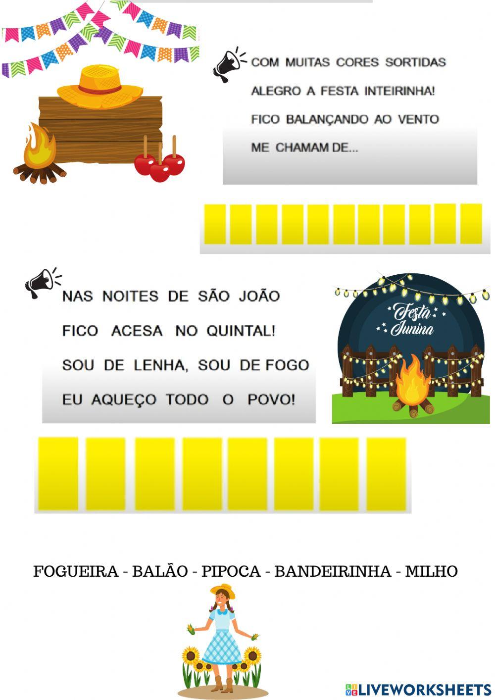 BRINCADEIRA JUNINA- ADIVINHAS