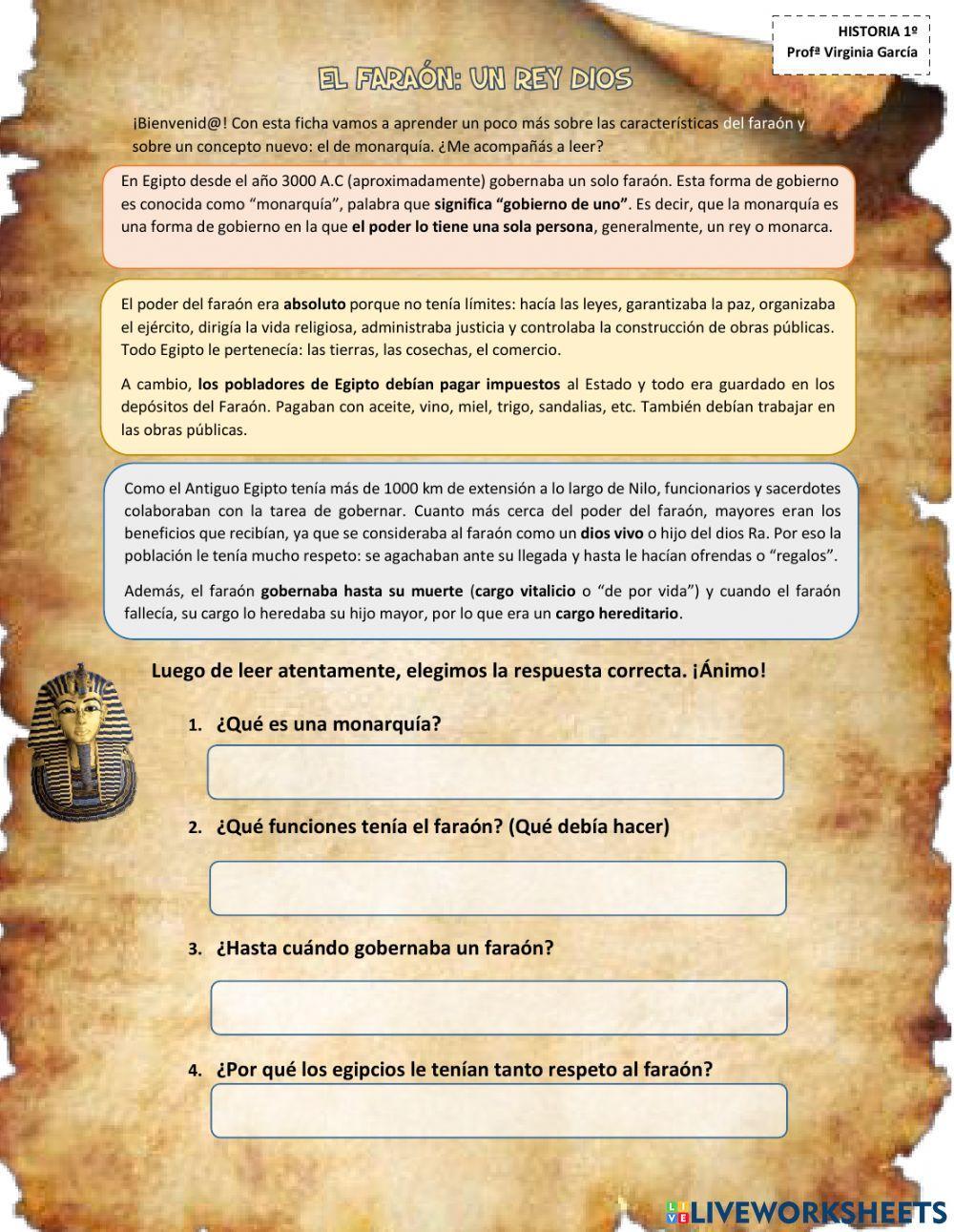 El faraón: un rey dios