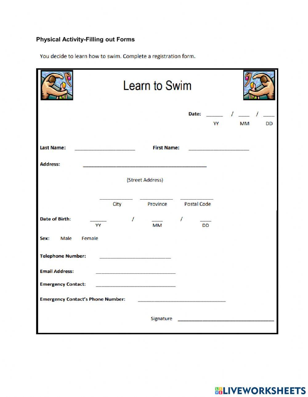 CLB 3 Reading Schedules and Filling out Forms-Skill Building