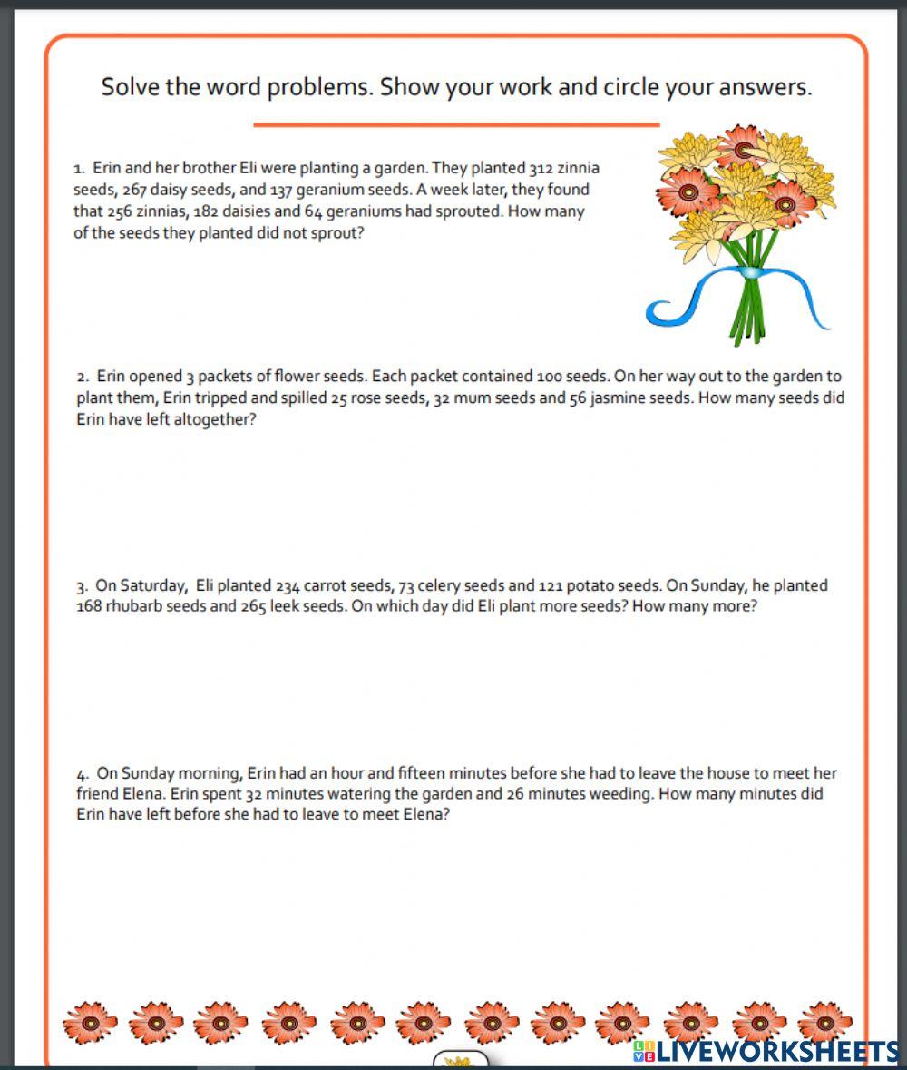 Word problems 1035412 mathfall2020 live worksheets