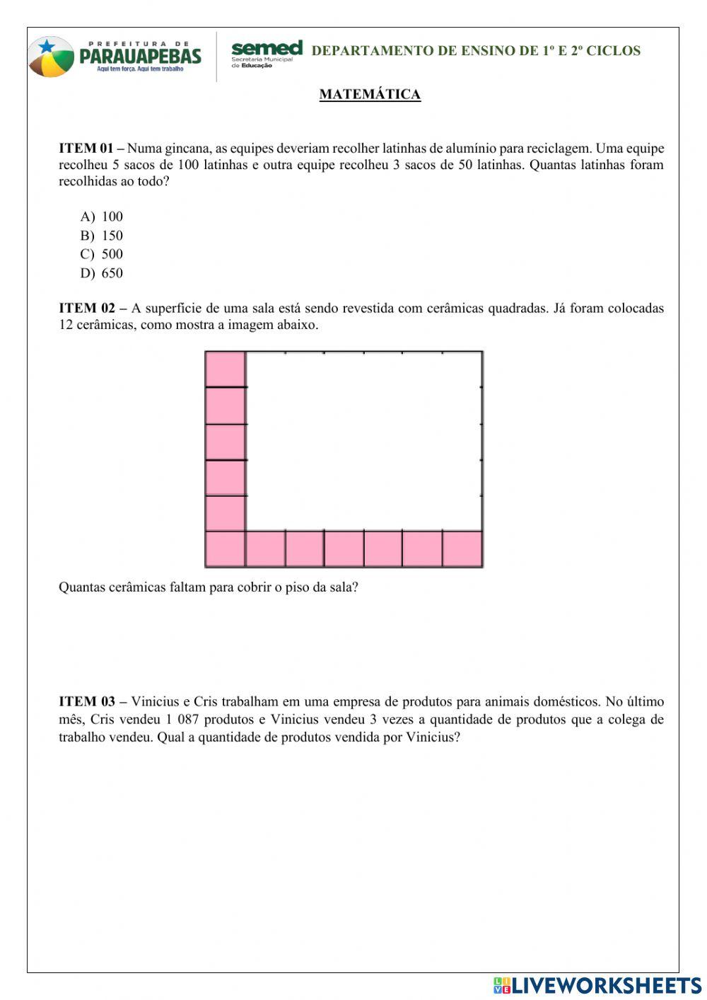 Matemática-2º caderno de atividades