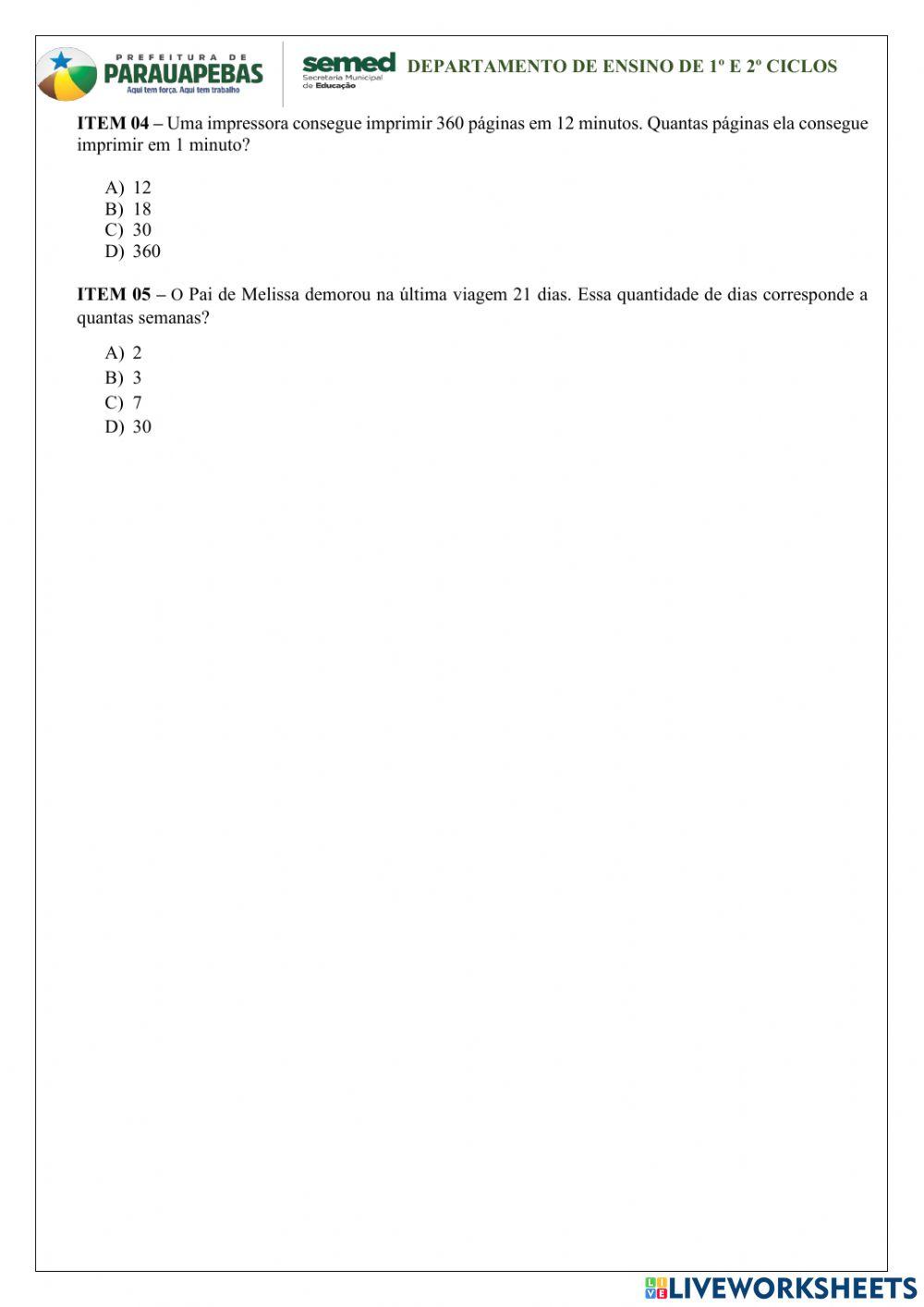 Matemática-2º caderno de atividades
