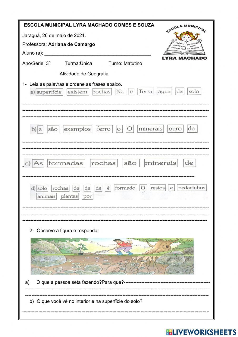 Atividade de Geografia