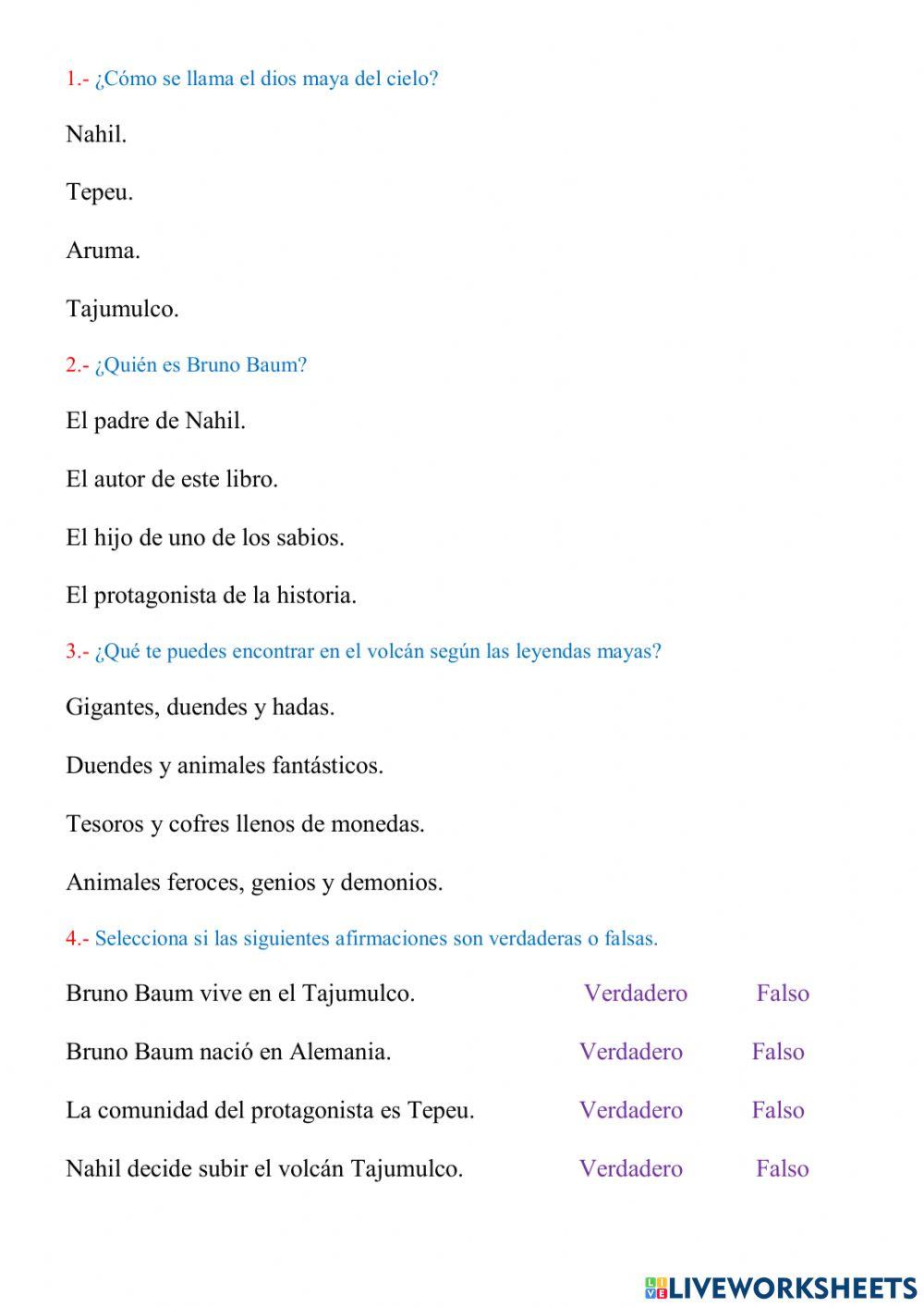 Comprensión lectora -una historia de aventuras-