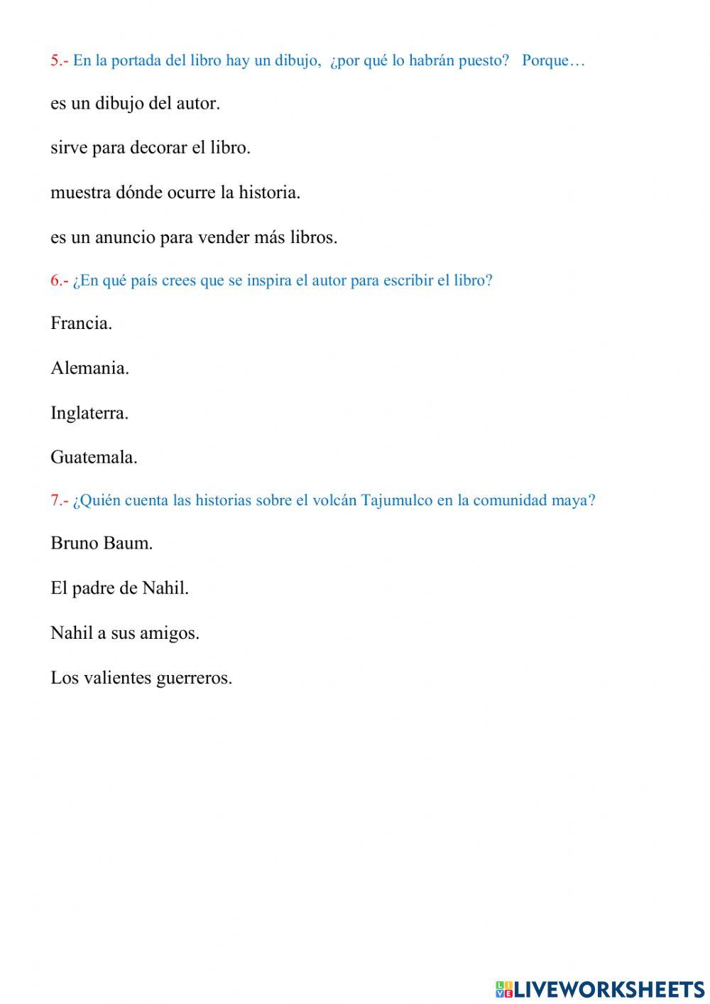 Comprensión lectora -una historia de aventuras-