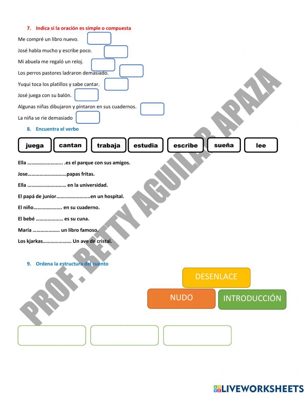 Evaluación final de lenguaje