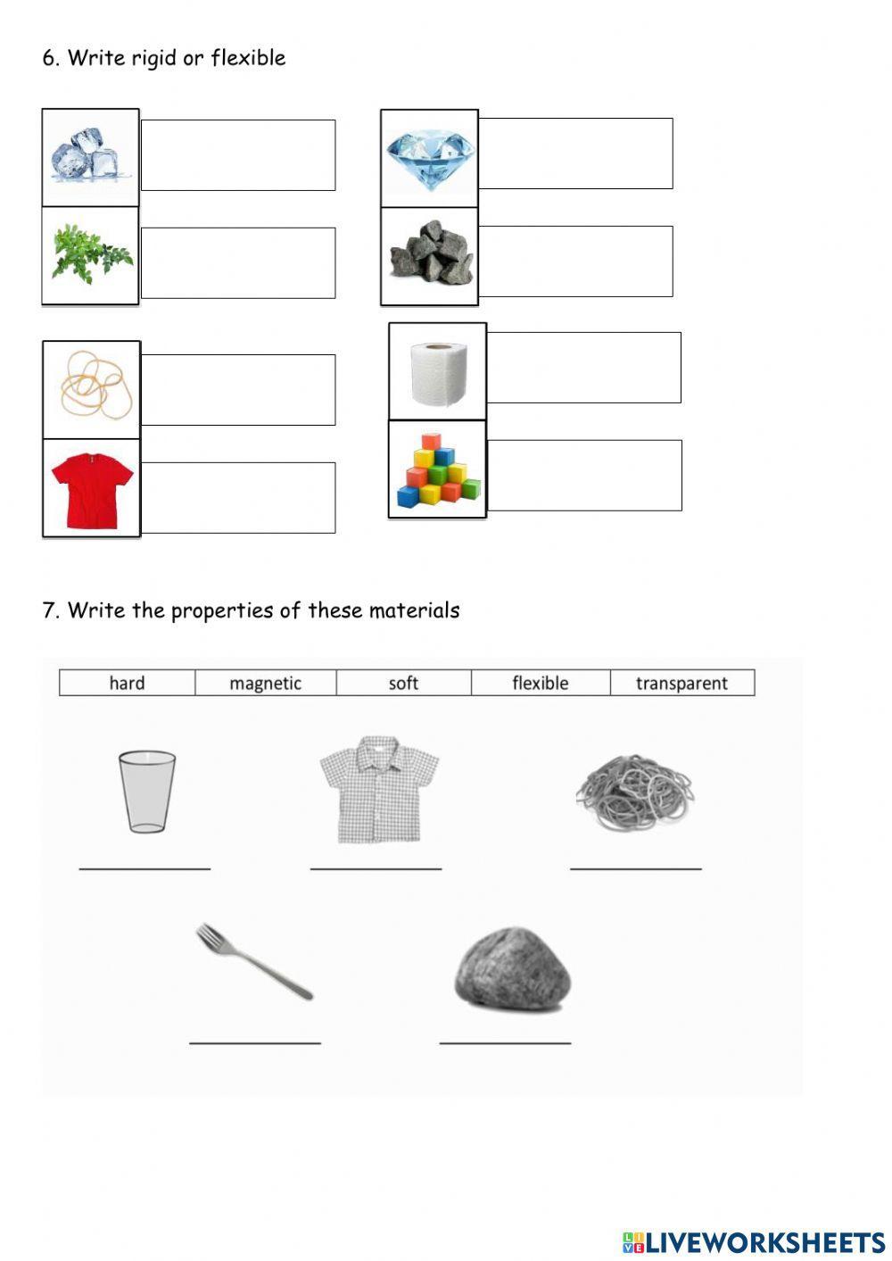 Unit 5, matter and materials,2º primaria,parte 1