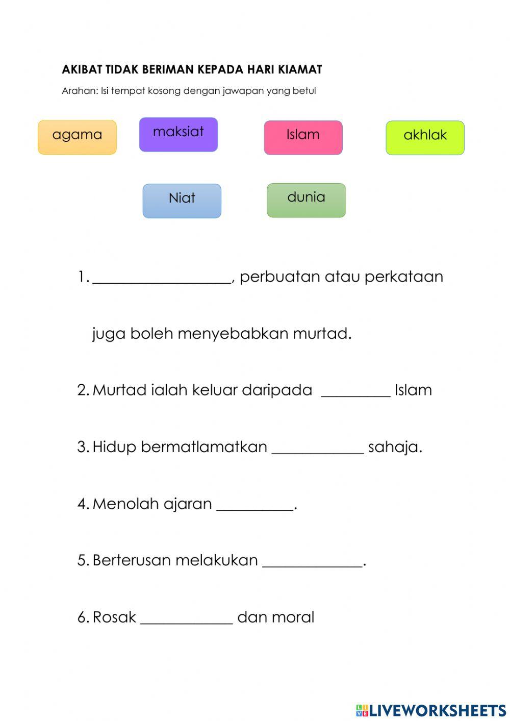 Akibat tidak beriman kepada hari kiamat