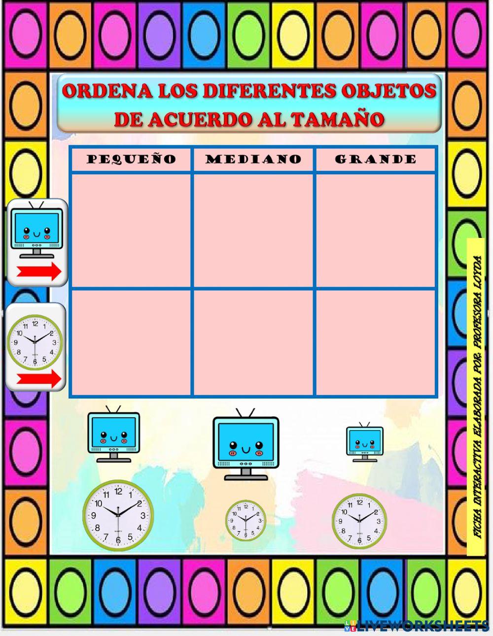 Grande, mediano y pequeño