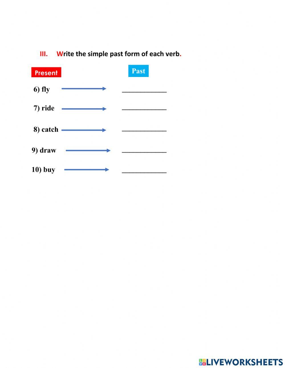 Iirregular verbs quiz (part 2)