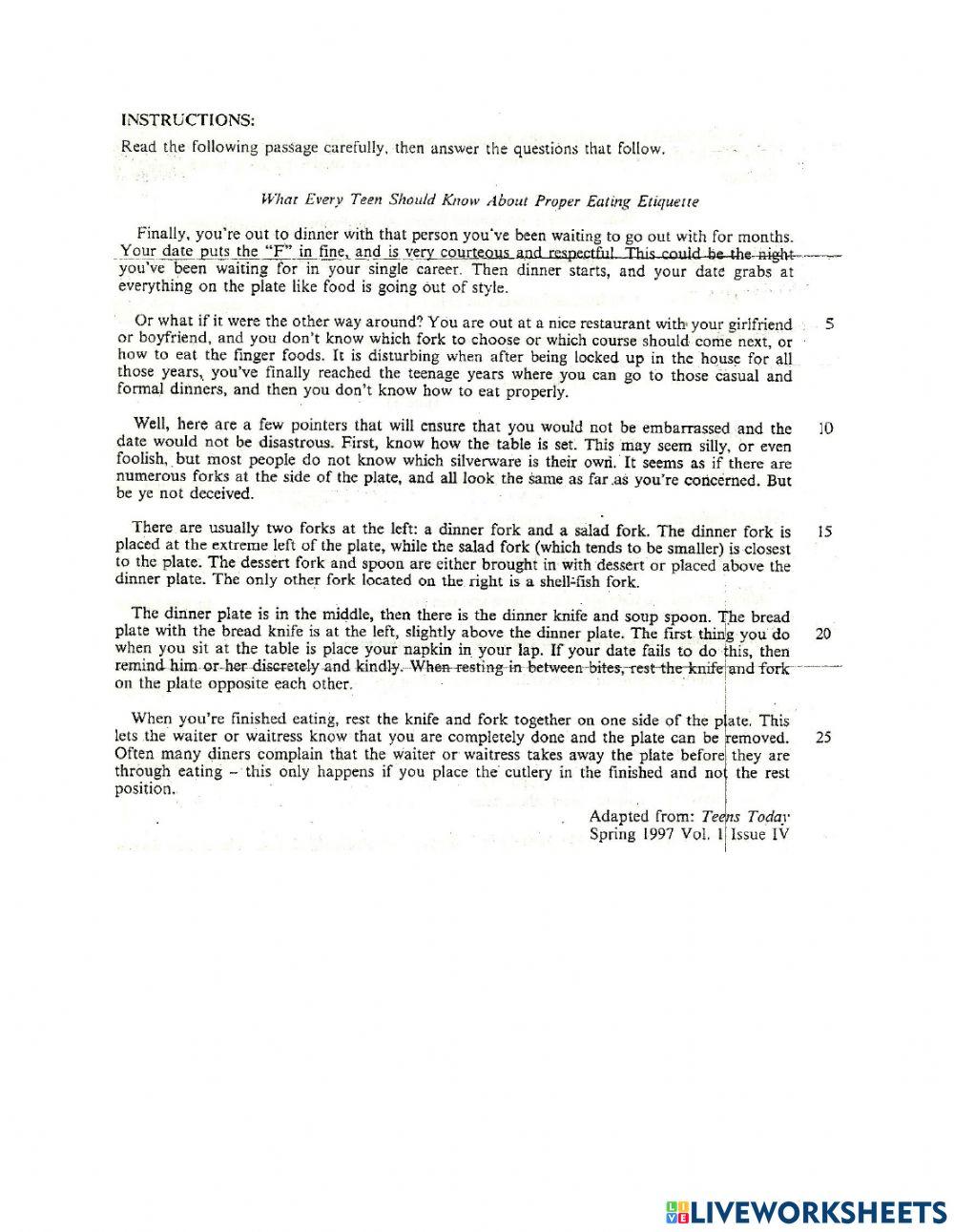 What Every Teen Should Know About Proper eating Etiquette