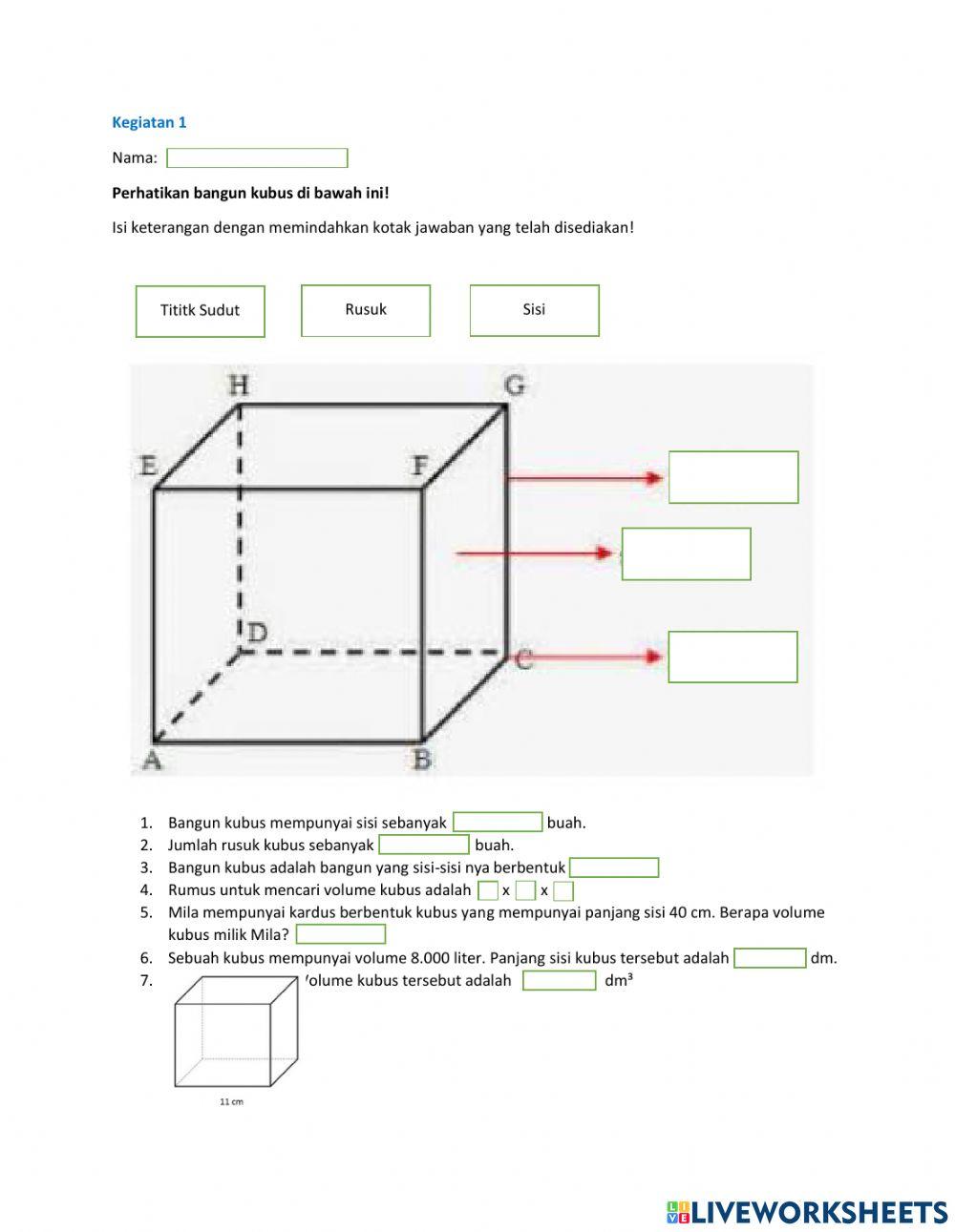 Kegiatan 1 - Kubus & Balok