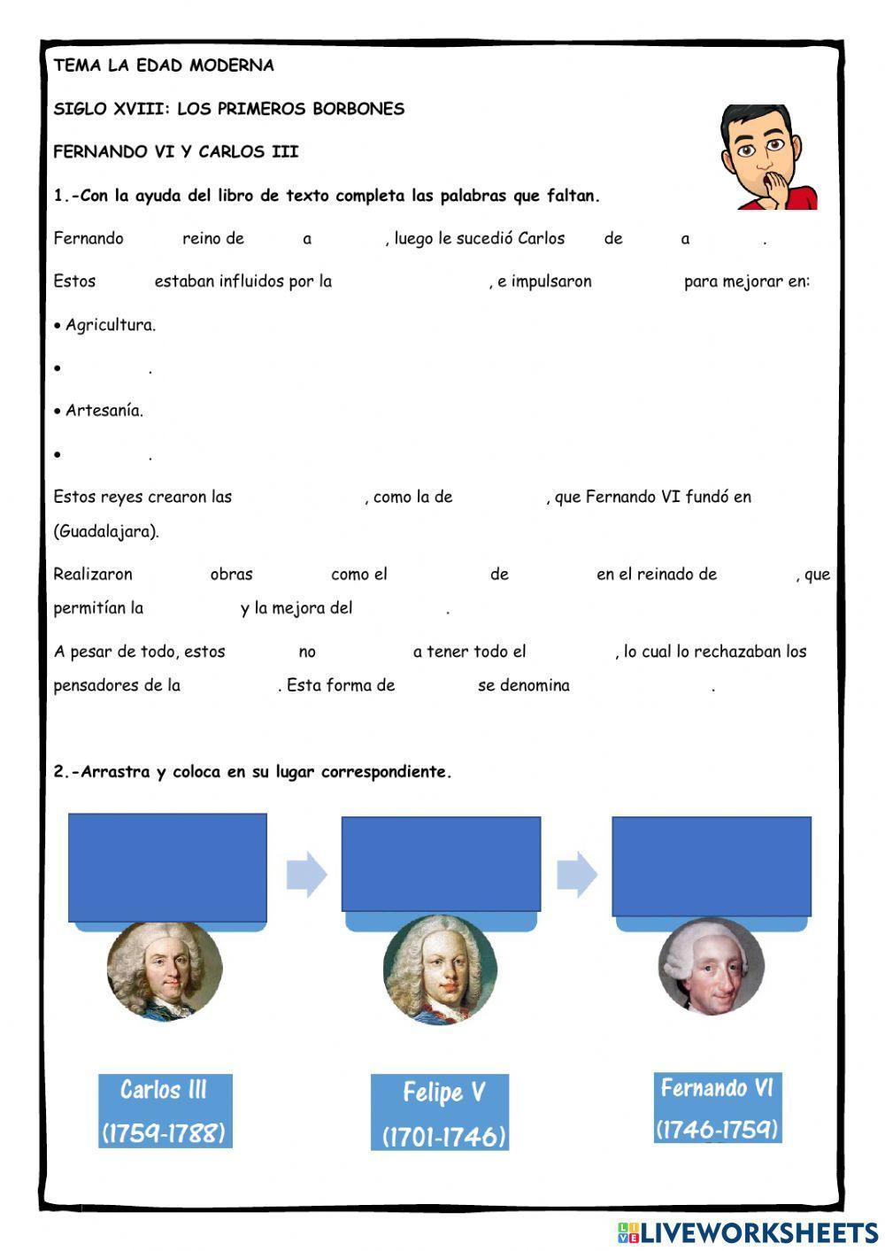 Ficha 6: Los primeros borbones