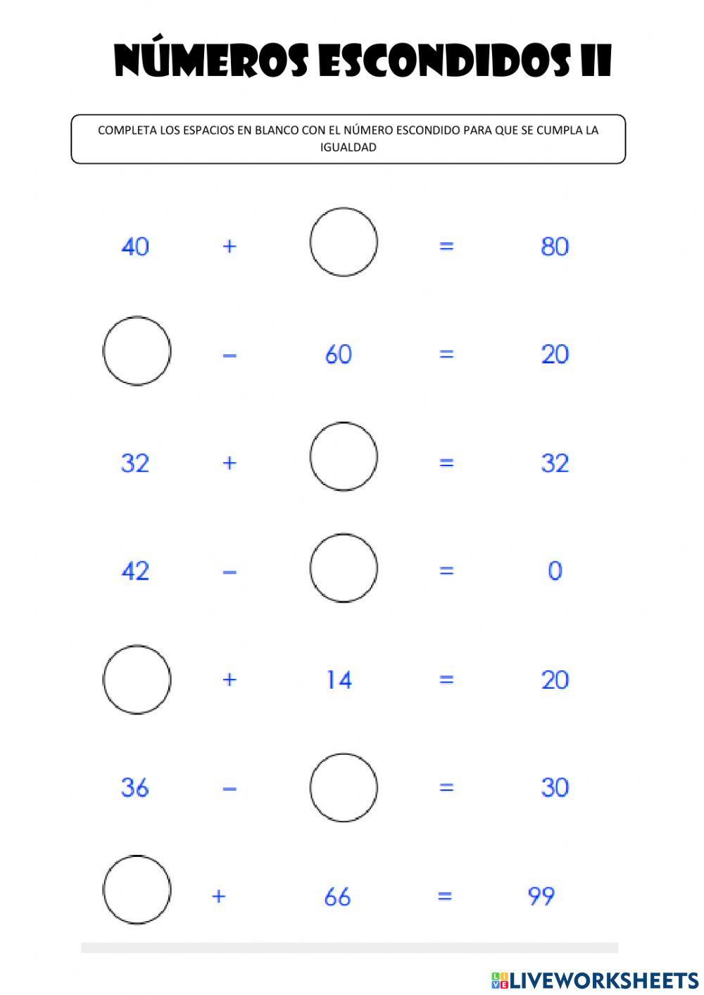 Numeros desconocidos