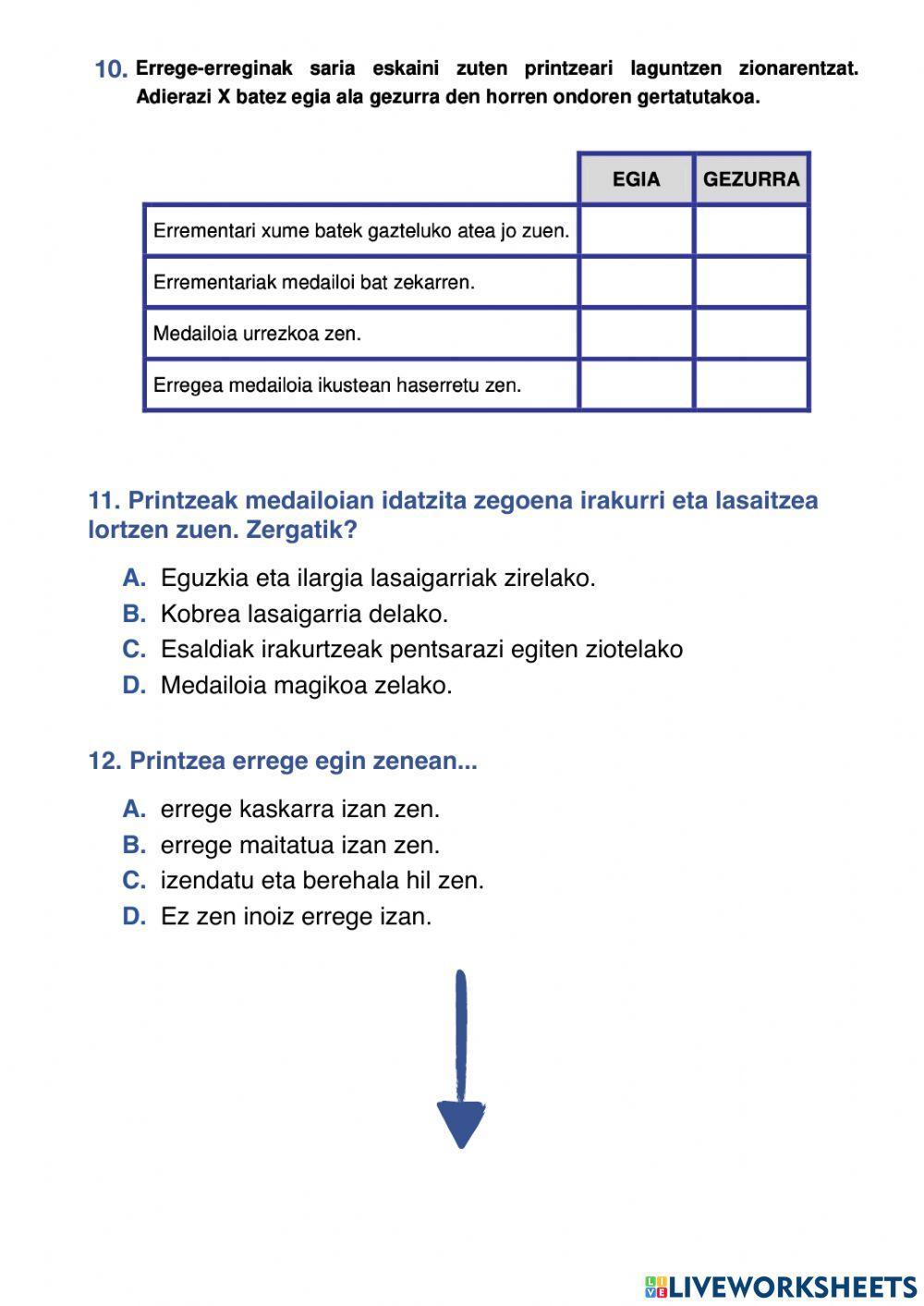 Irakurgaia: Printzearen haserrea