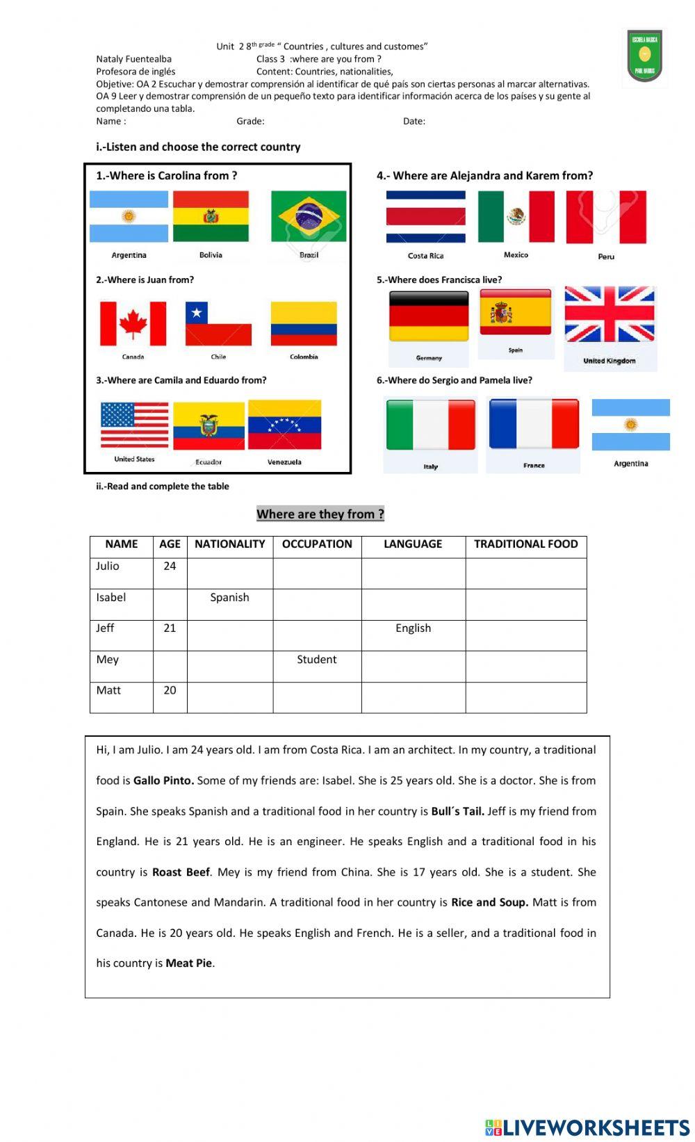 Class 2  unit 2 8th grade