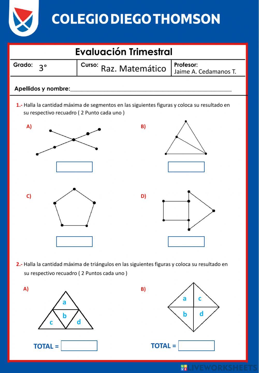 Examen mayo 3ero RM