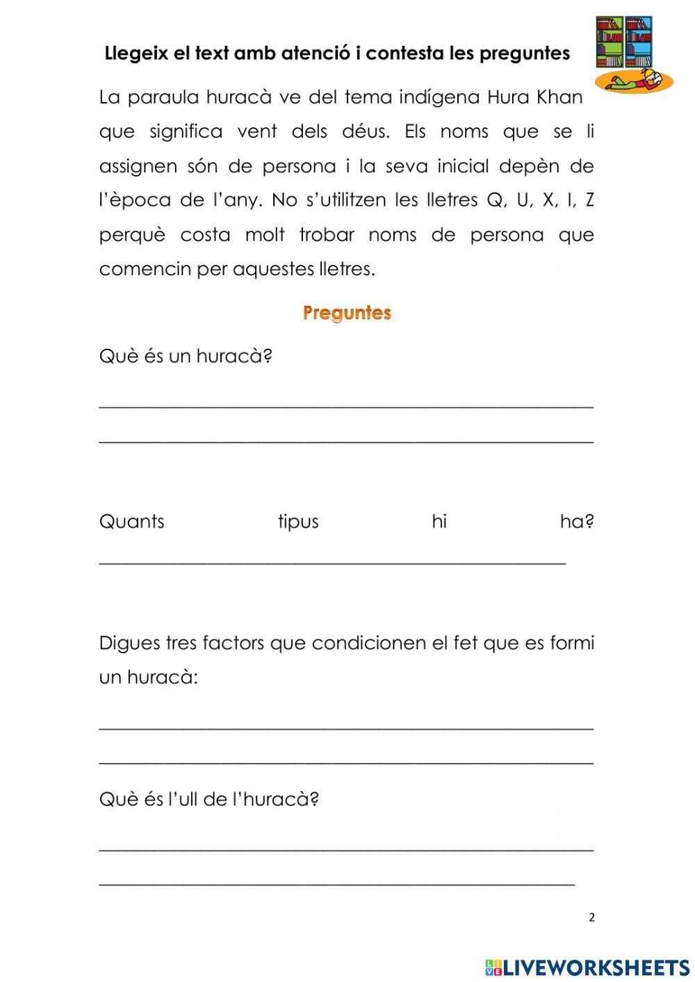 Comprensió text nº 8