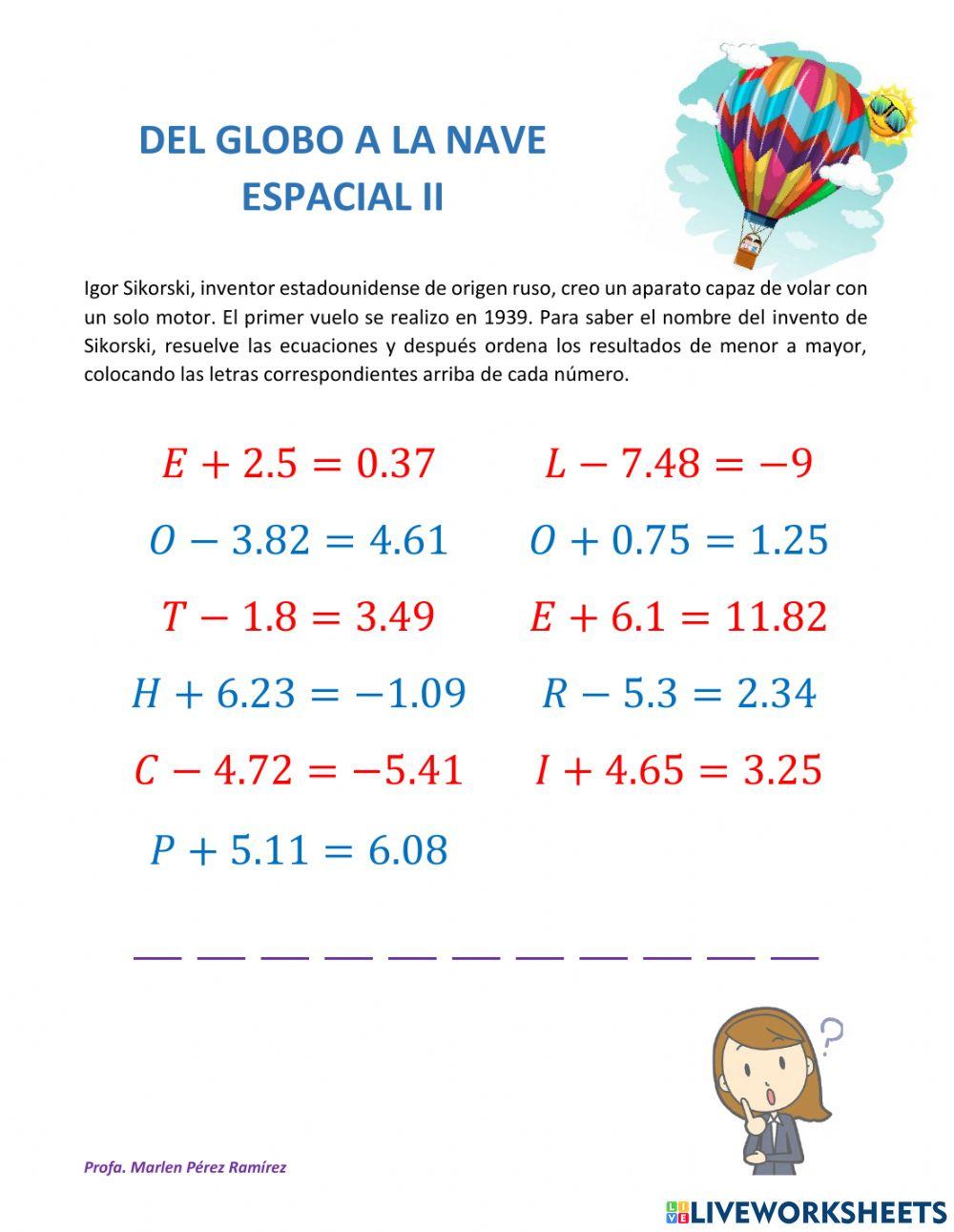 Del globo a la nave espacial II