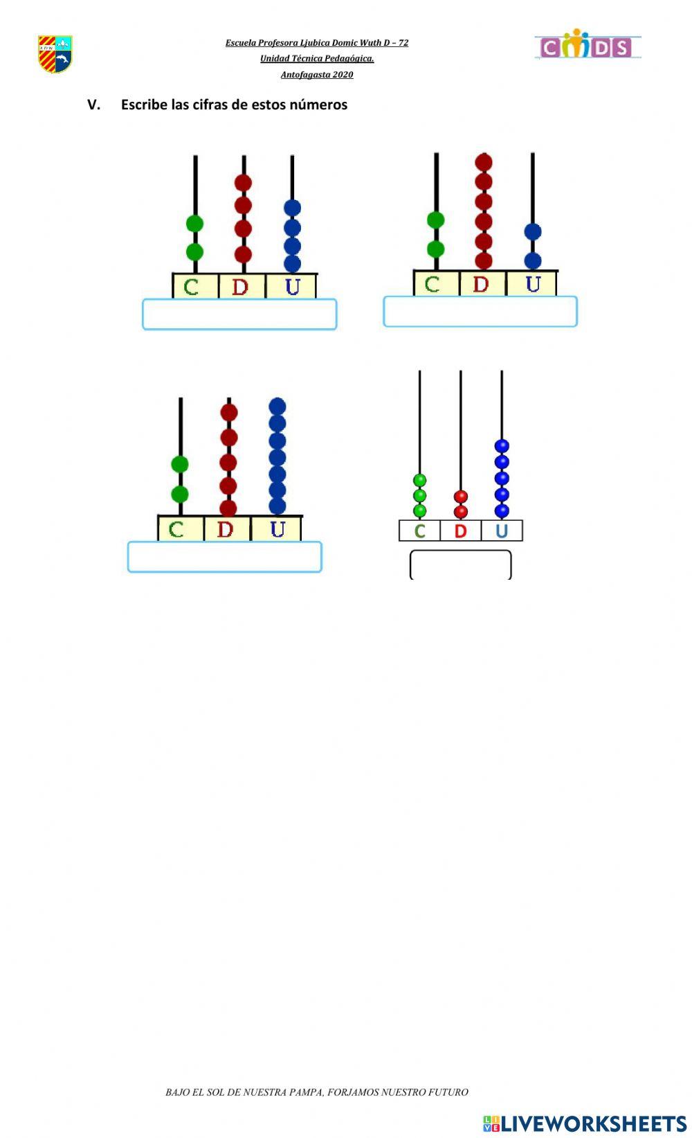Unidad, decena y centena