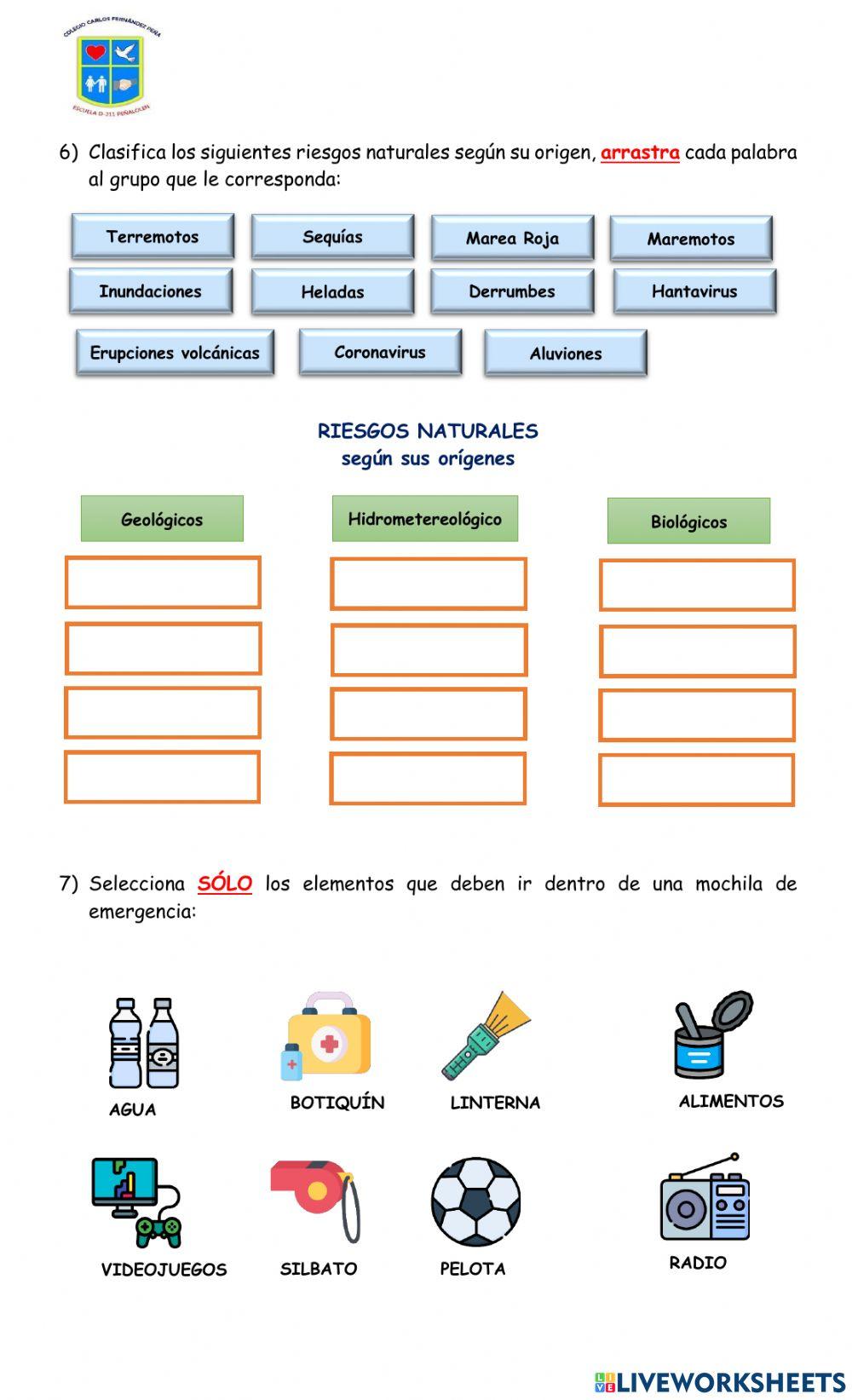 Evaluación riesgos y desastres naturales