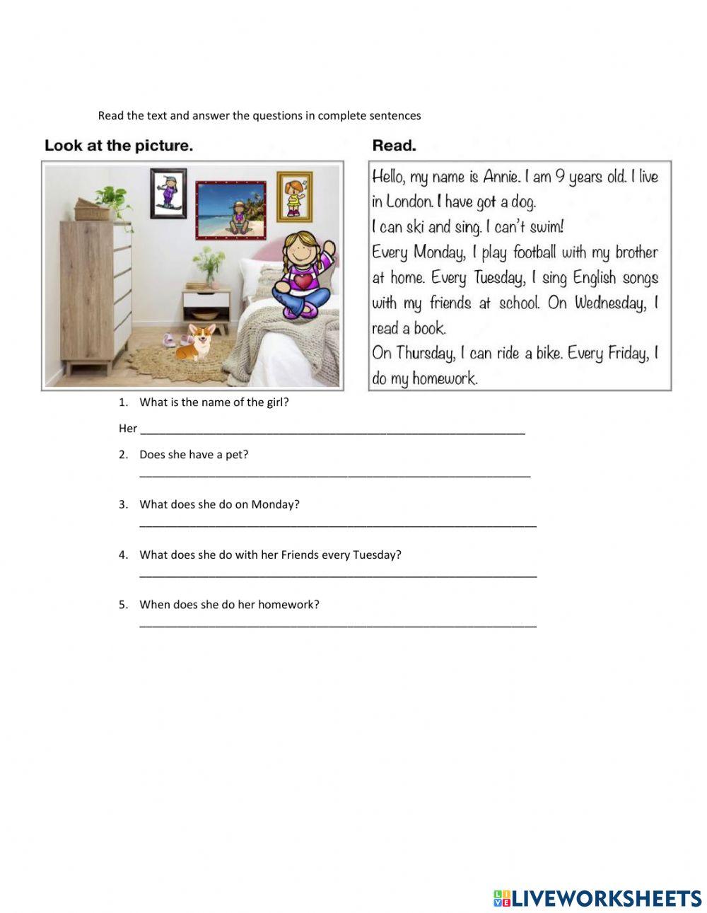 Reading comprehesnion