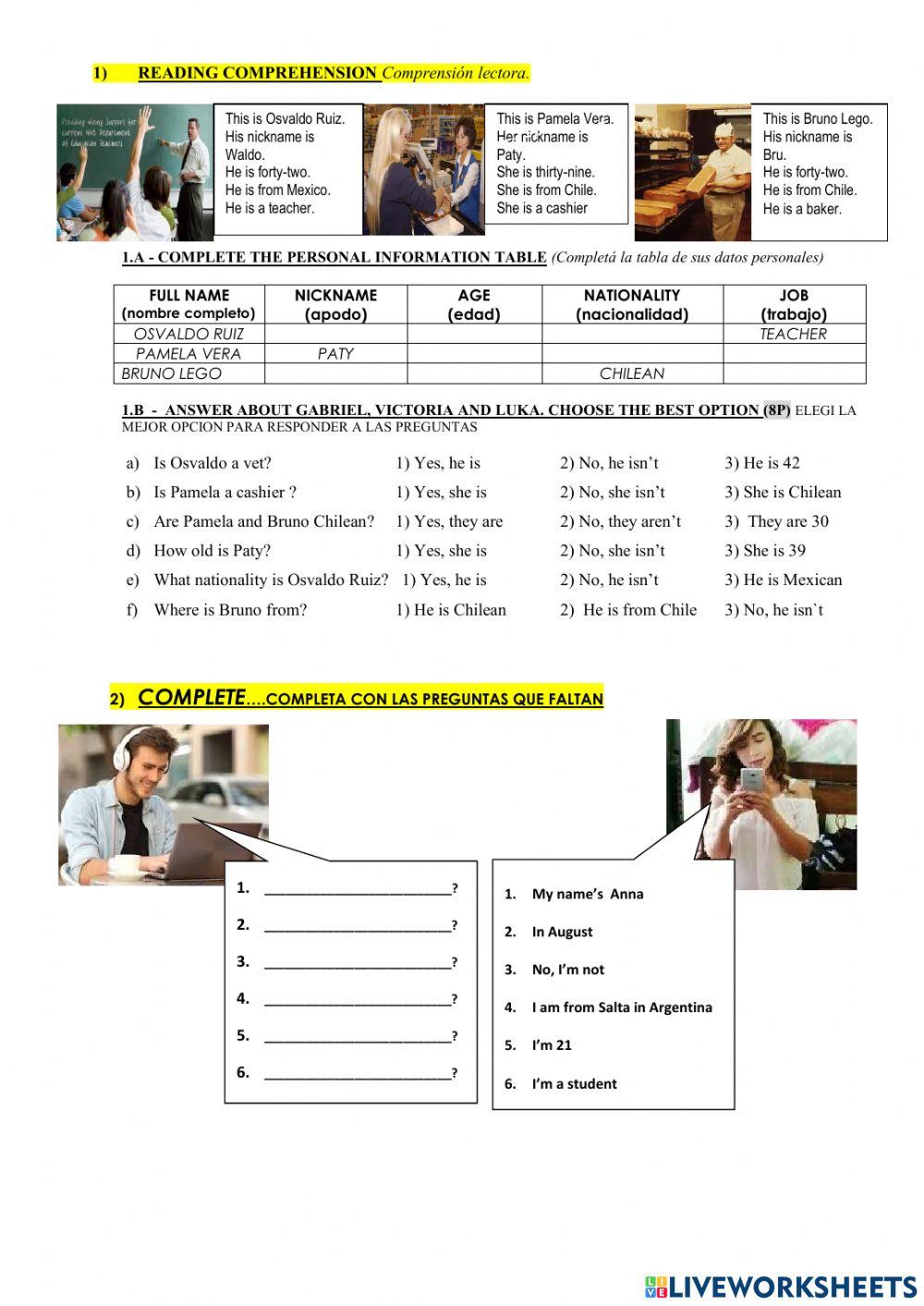 Ingles to be - have got