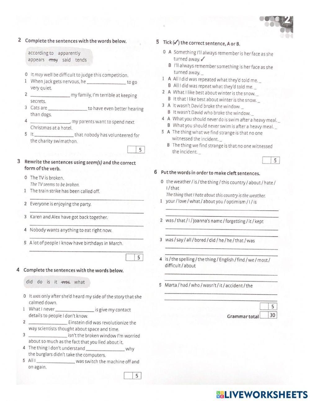 Cleft and distancing