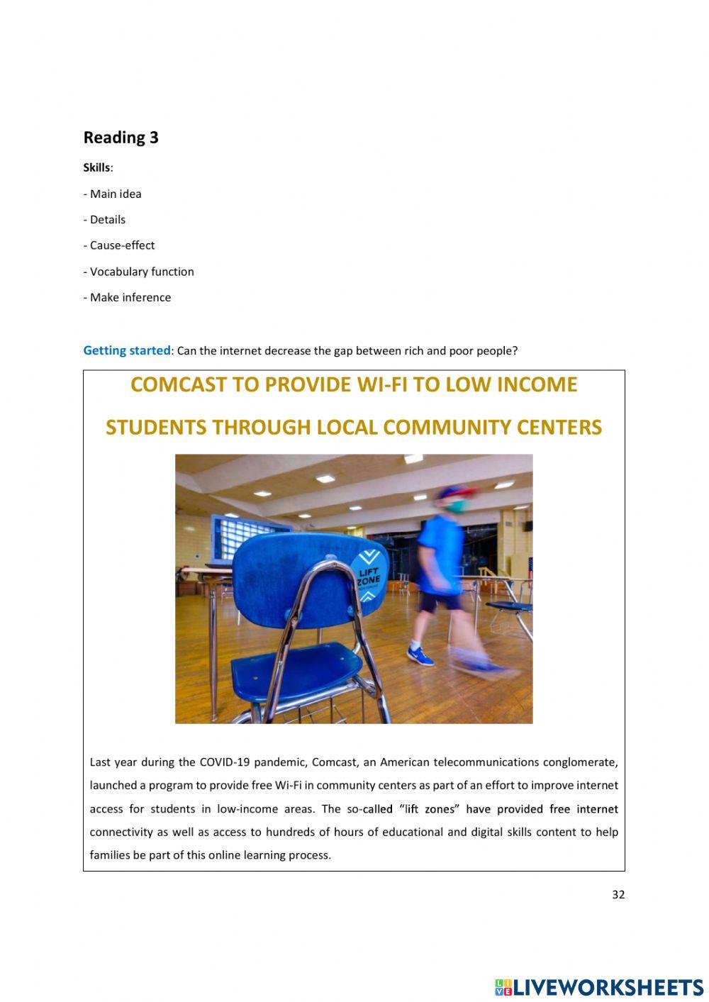 Unit 4 Reading 3 Comcast