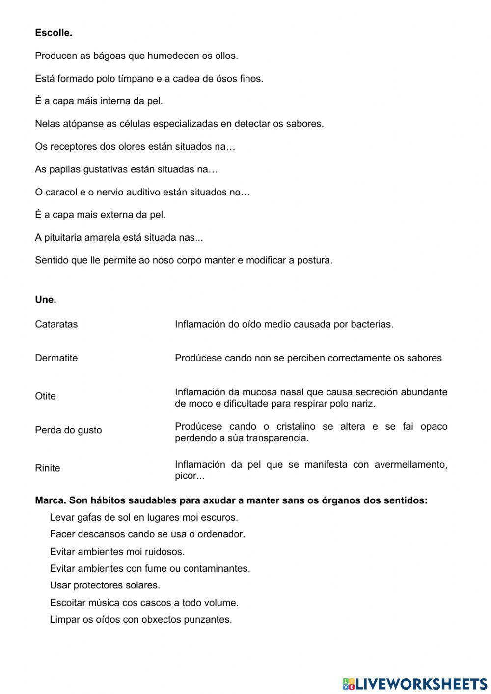 A función de relación 1. Os sentidos