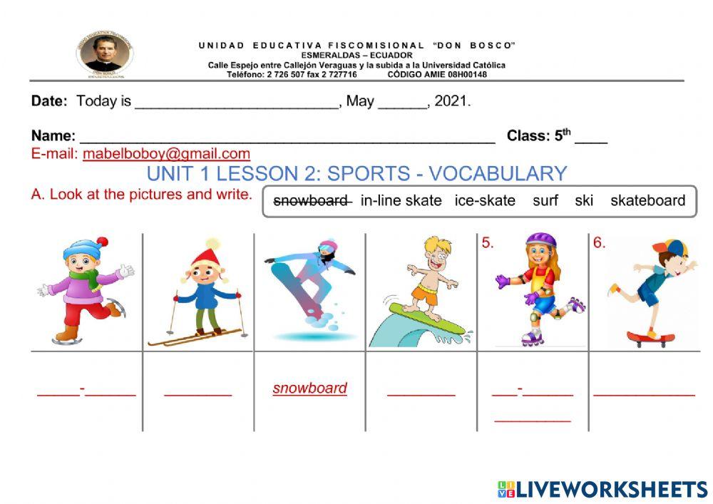 Sports-vocabulary