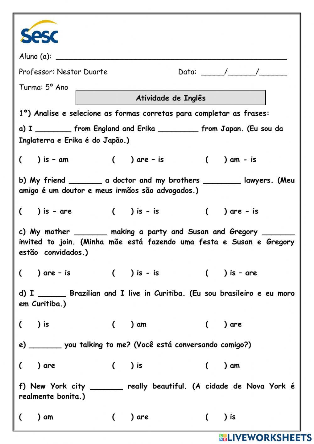 Atividade escrita e auditiva de 26-05-2021.