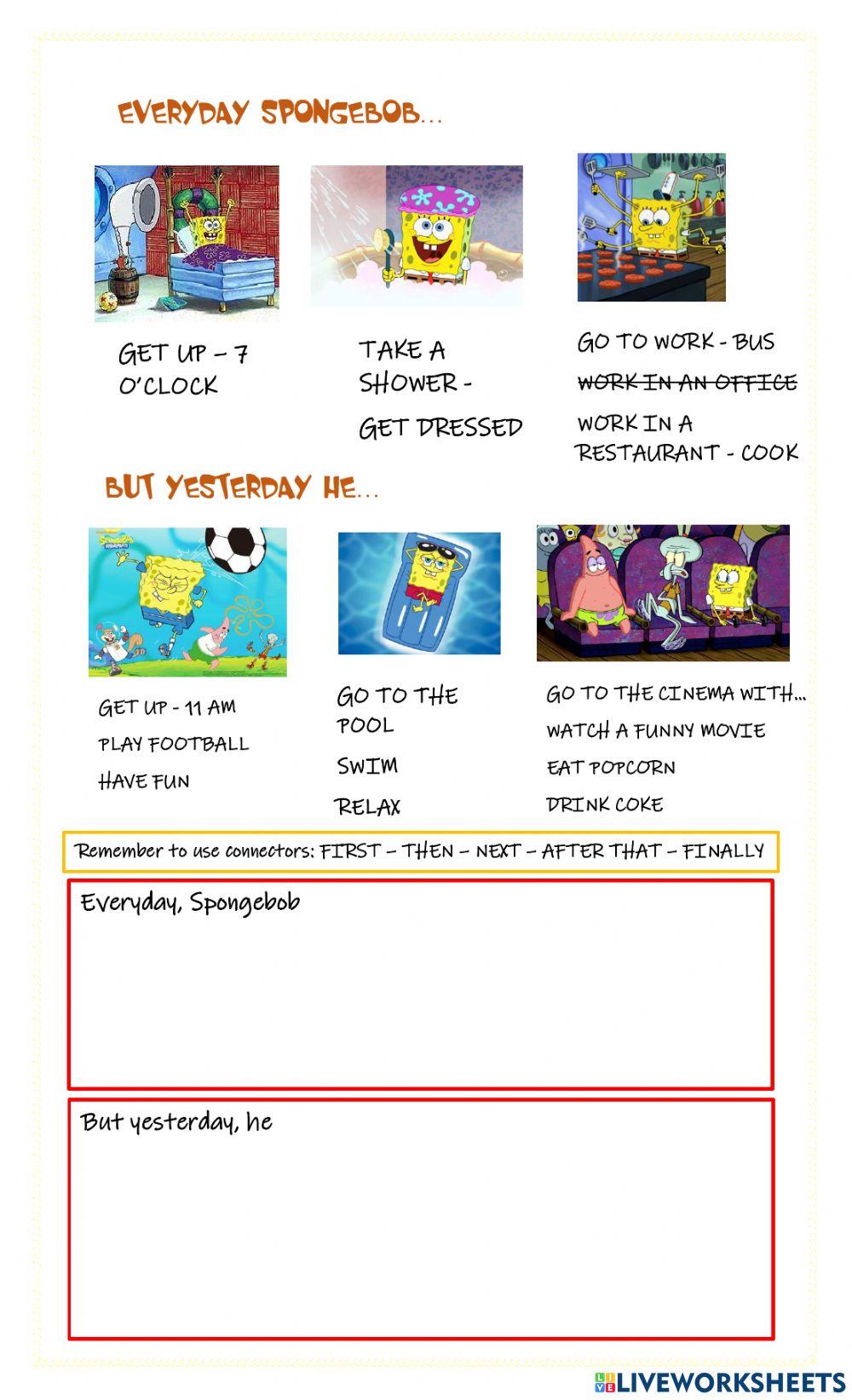 Composition practice spongebob worksheet Live Worksheets