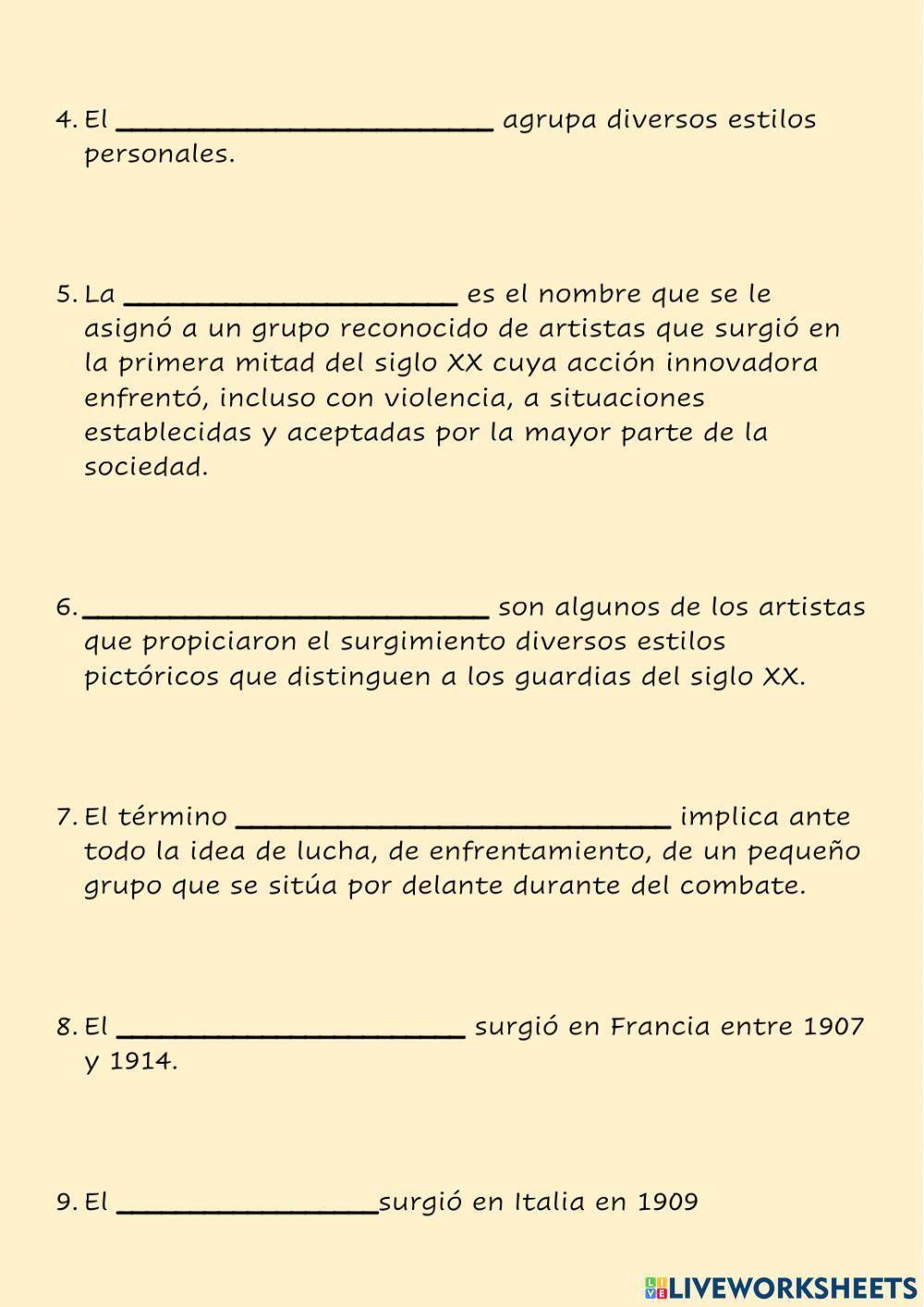 Vanguardias del artes siglo xx