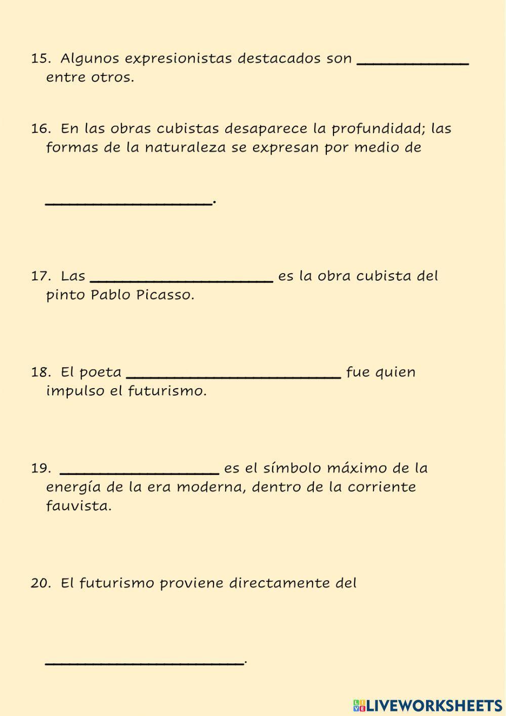 Vanguardias del artes siglo xx