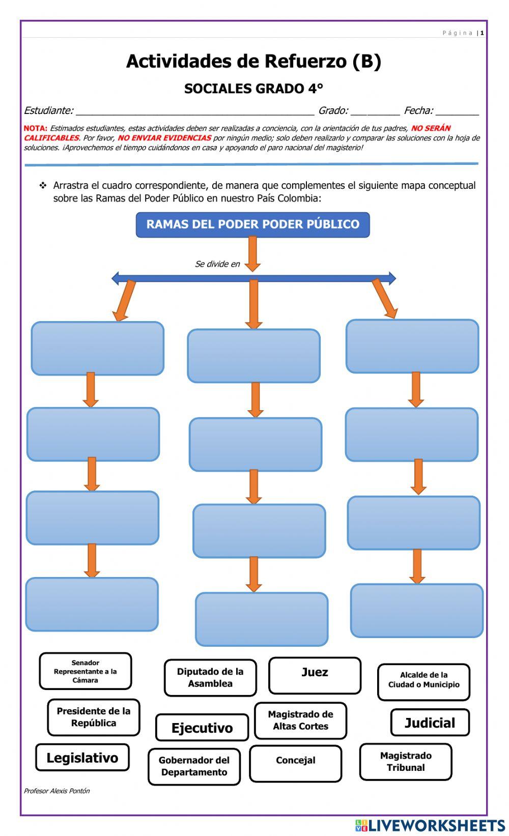 Actividades de Refuerzo - B - Sociales Grado 4°