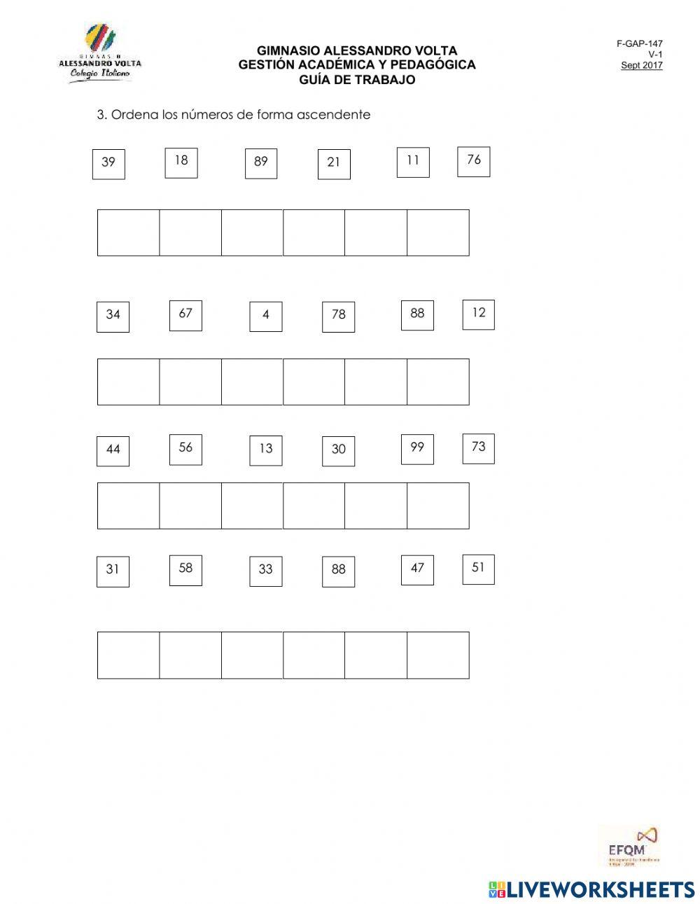 Identificación de números