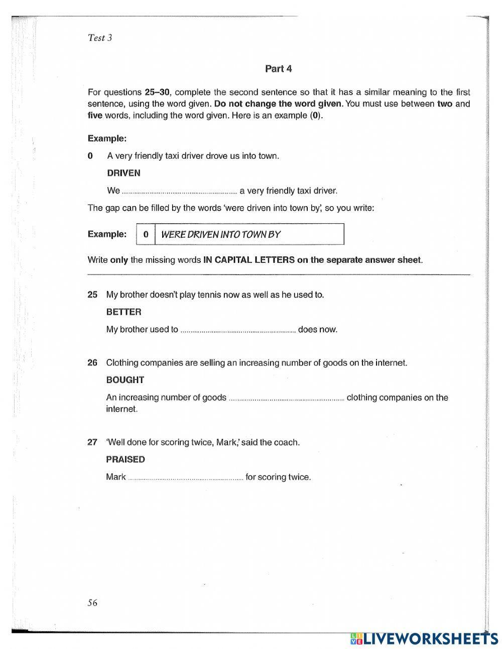 FCE Reading & Use of English parts 1-6