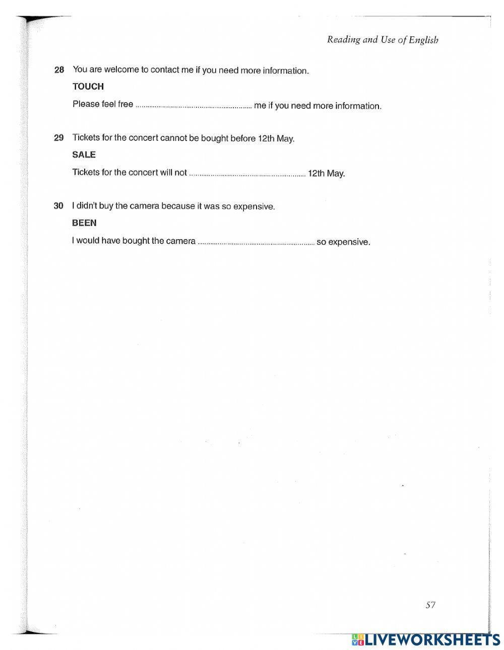 FCE Reading & Use of English parts 1-6