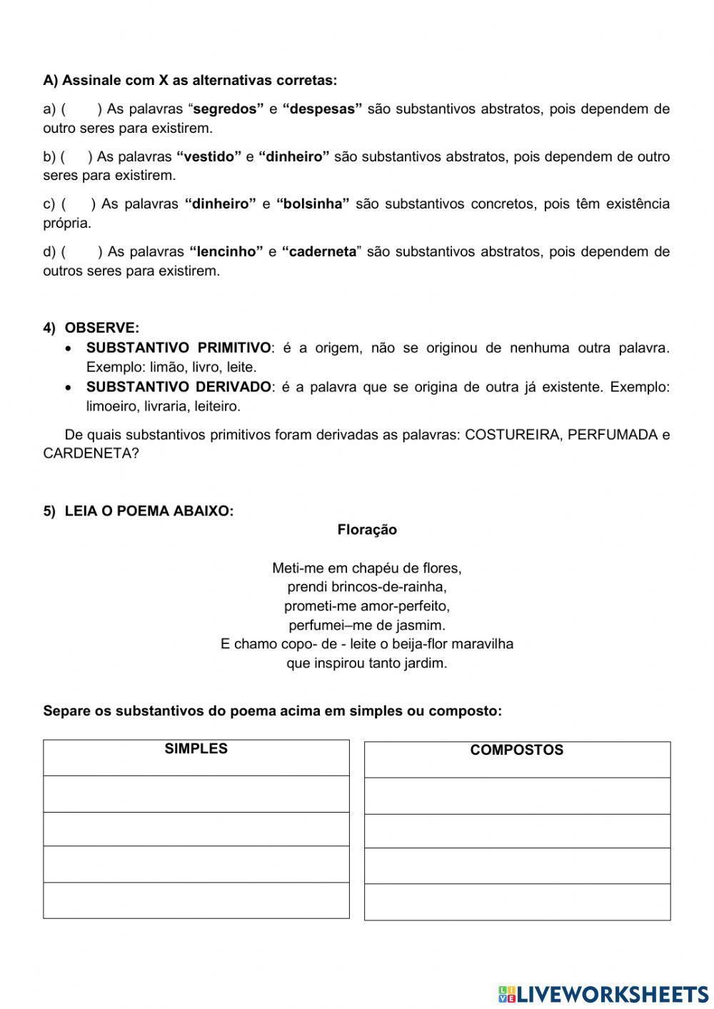 Atividade de Português