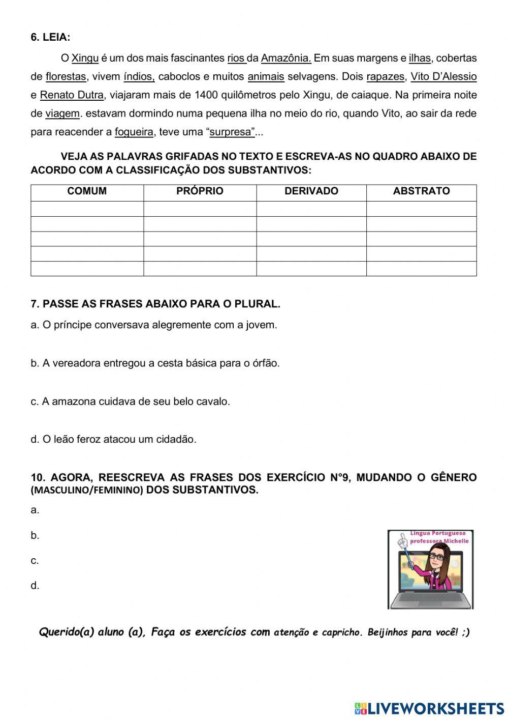 Atividade de Português