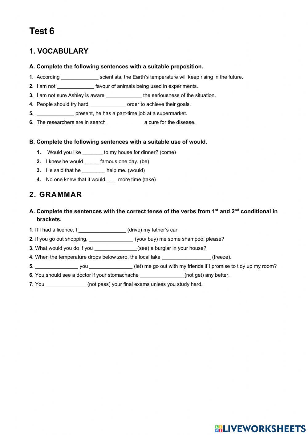 Preparación Suficiencia Level III: Test 6