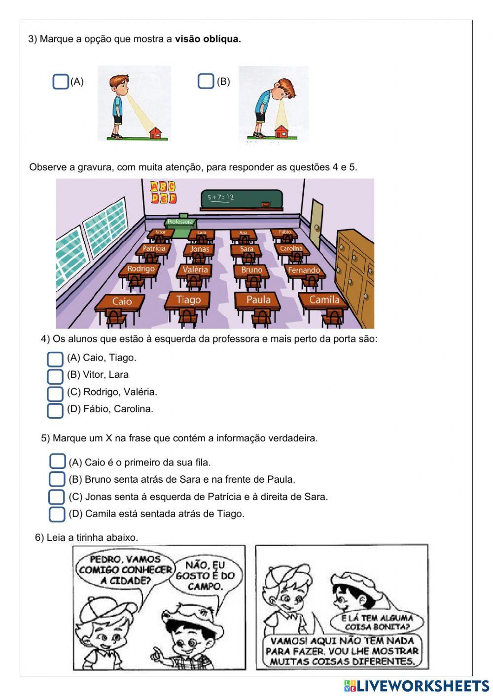 Avaliação de Geografia