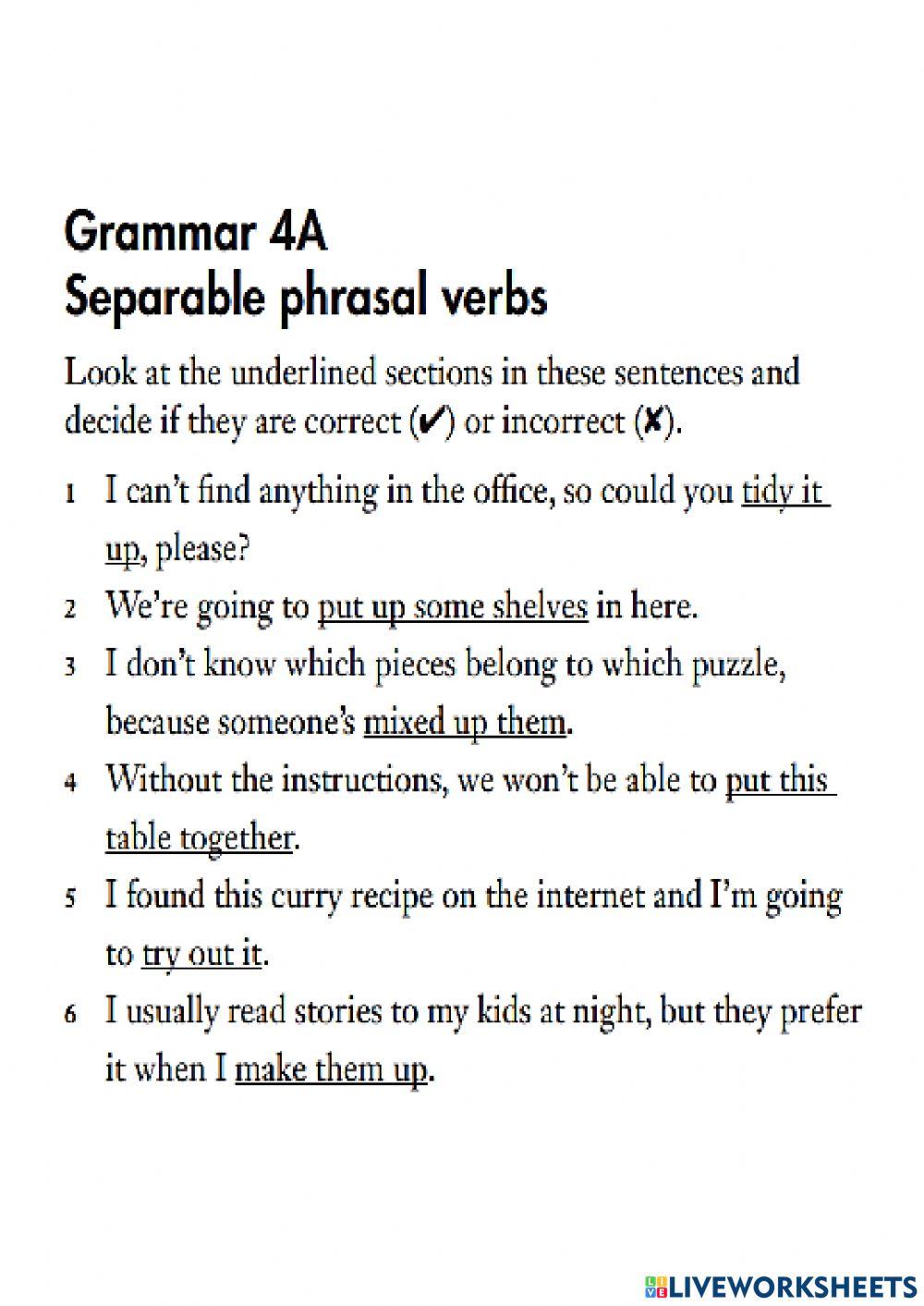 Phrasal verbs