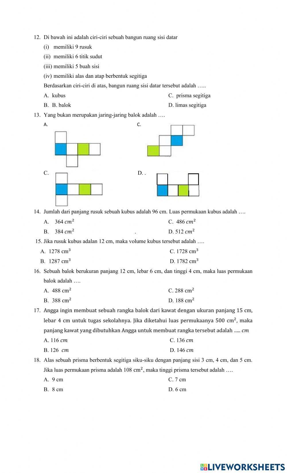 Pat matematika kelas 8