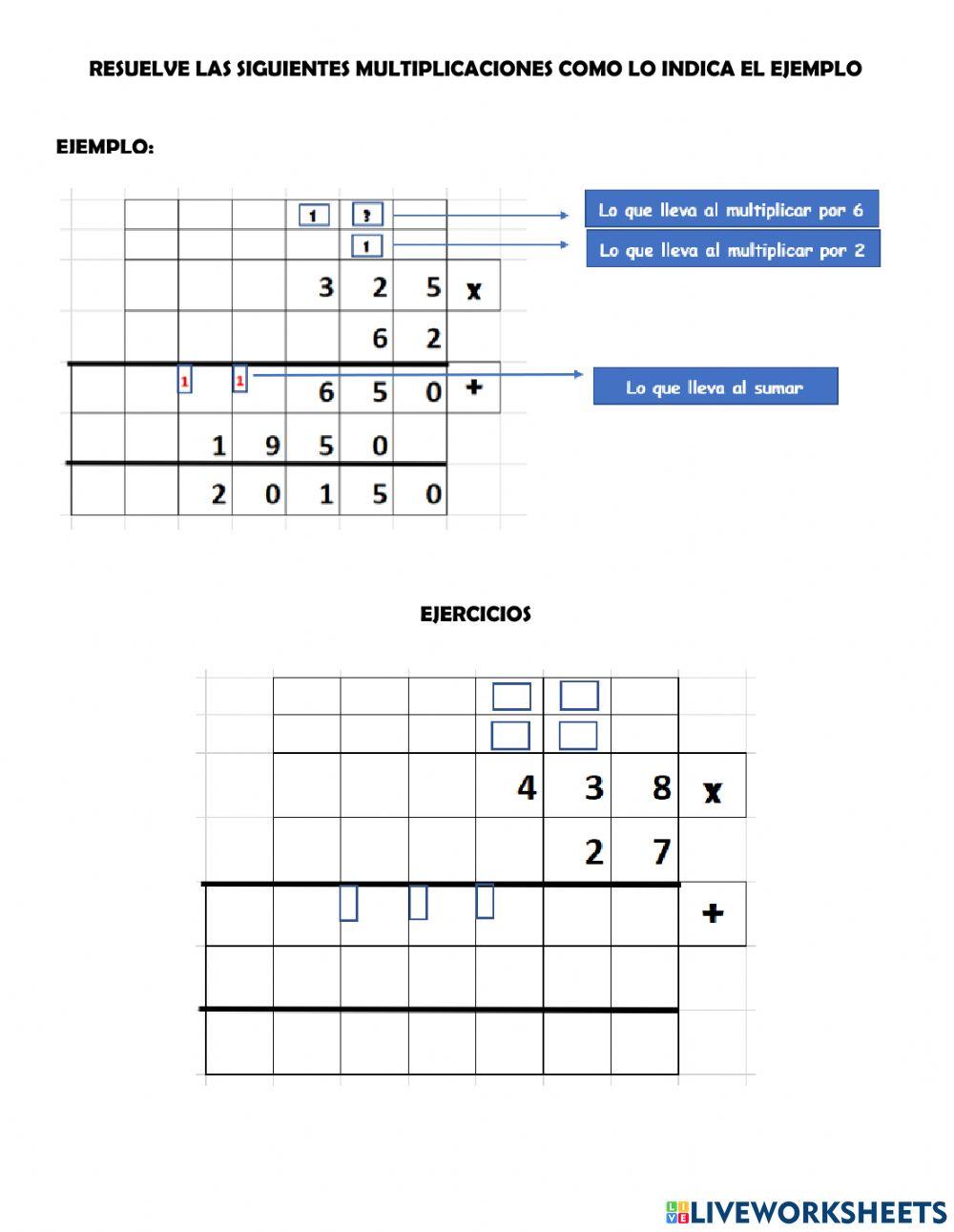 Multiplicacion 2 cifras