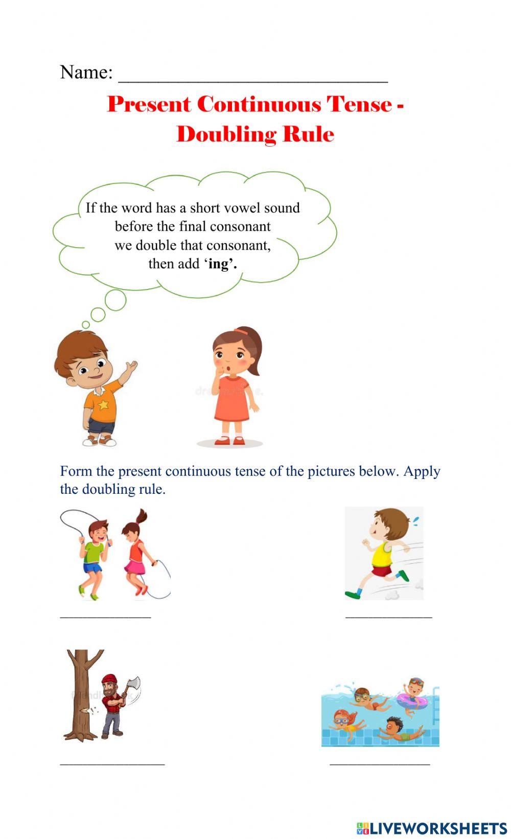 Present Continuous Tense Doubling