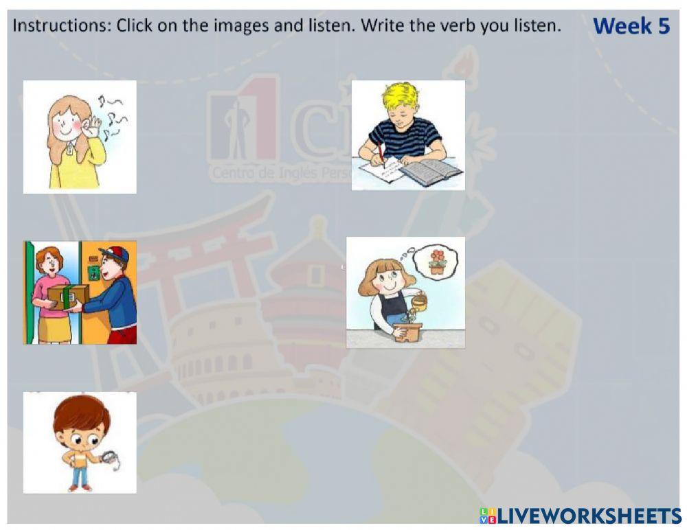 KIDS Verbs Week 5