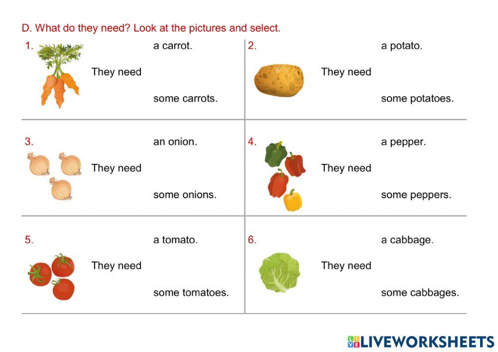 Vegetables-vocabulary