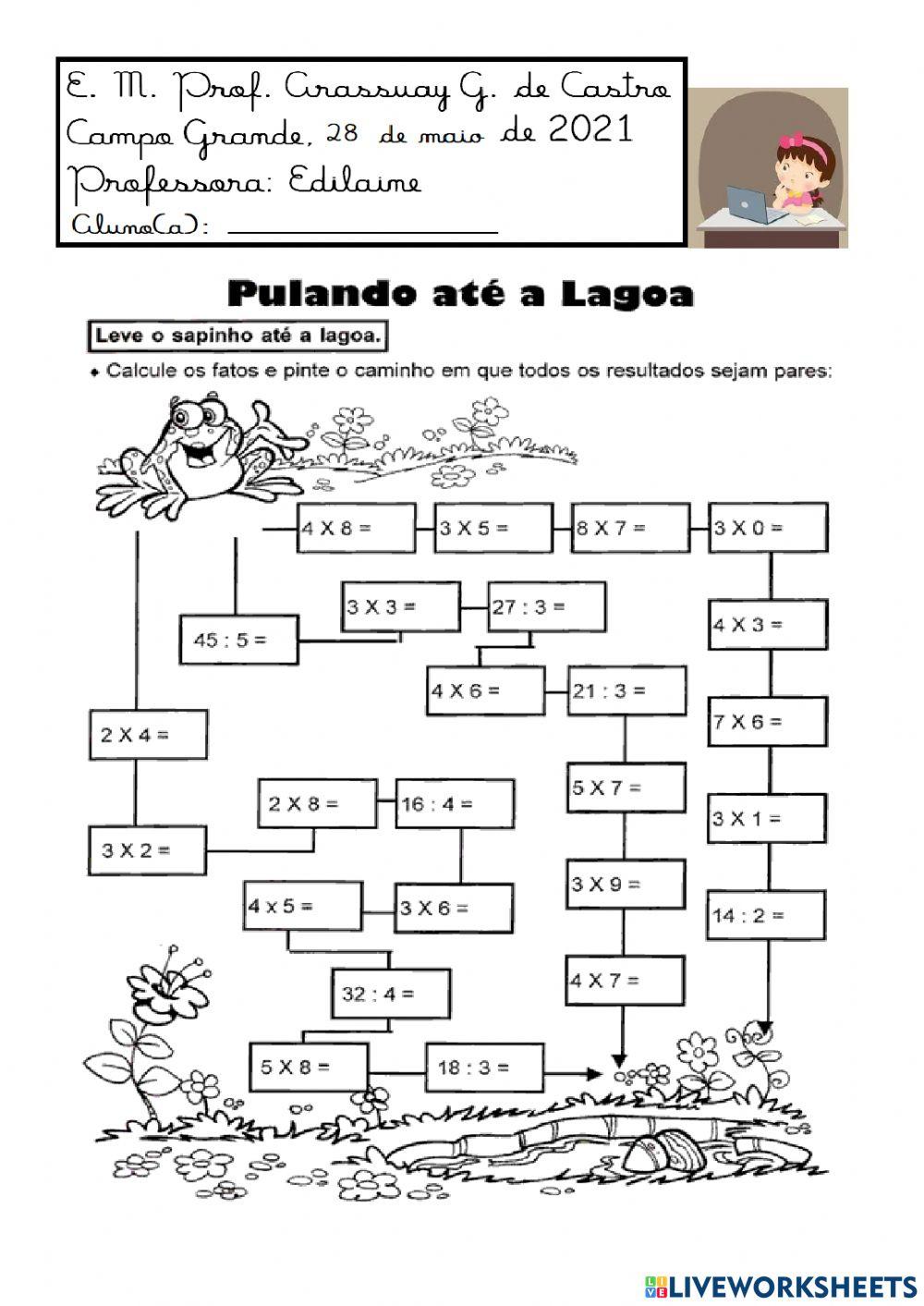 Resolva as operações